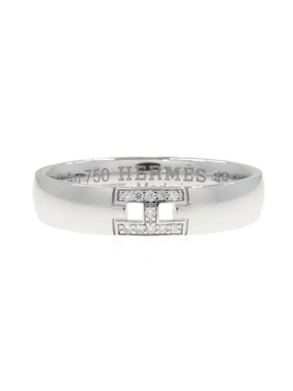 Hermes Everhera Crest Sling Diamond 49 Ring